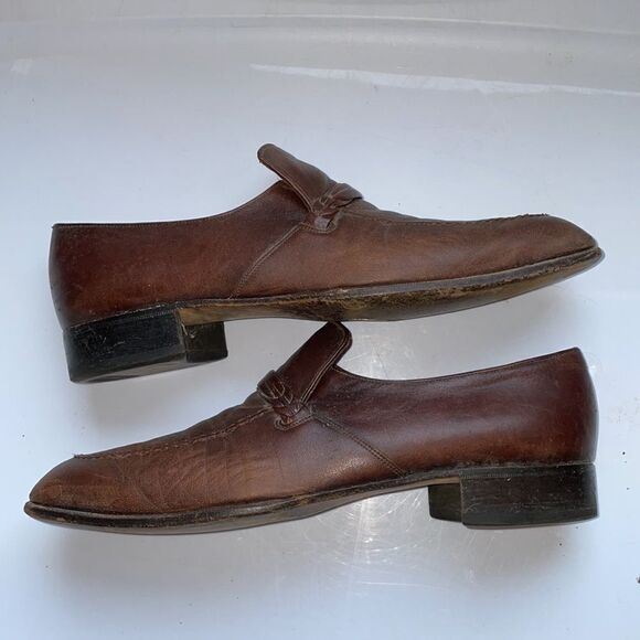 Vintage Bally of Switzerland Marlon brown‎ leather slip on loafers main image 5
